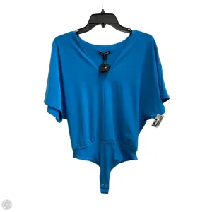 Bodysuit By Express In Blue, Size: S trendy bodysuit