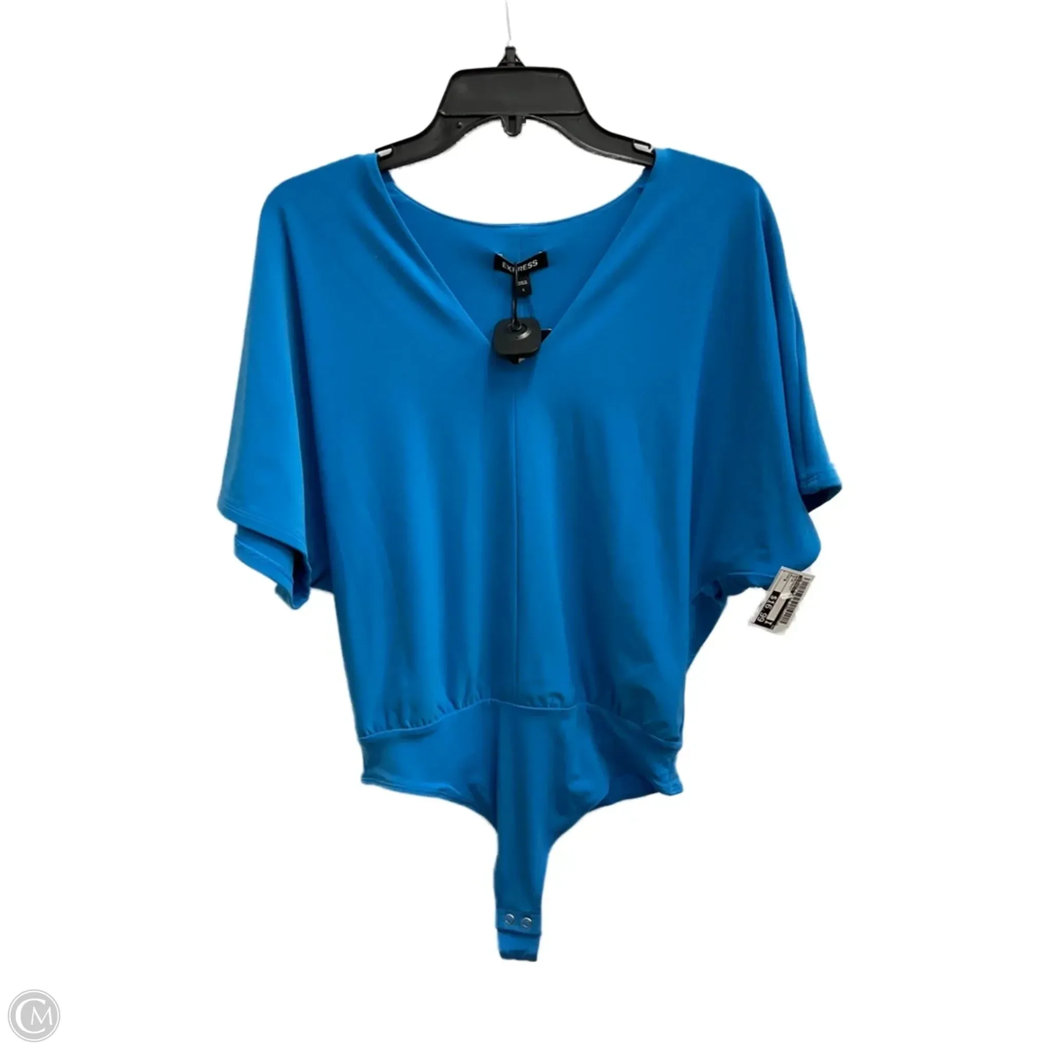 Bodysuit By Express In Blue, Size: S trendy bodysuit