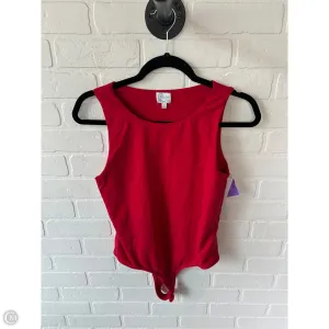 elegant evening bodysuit polyester bodysuit Bodysuit By Blue Rain In Red, Size: L