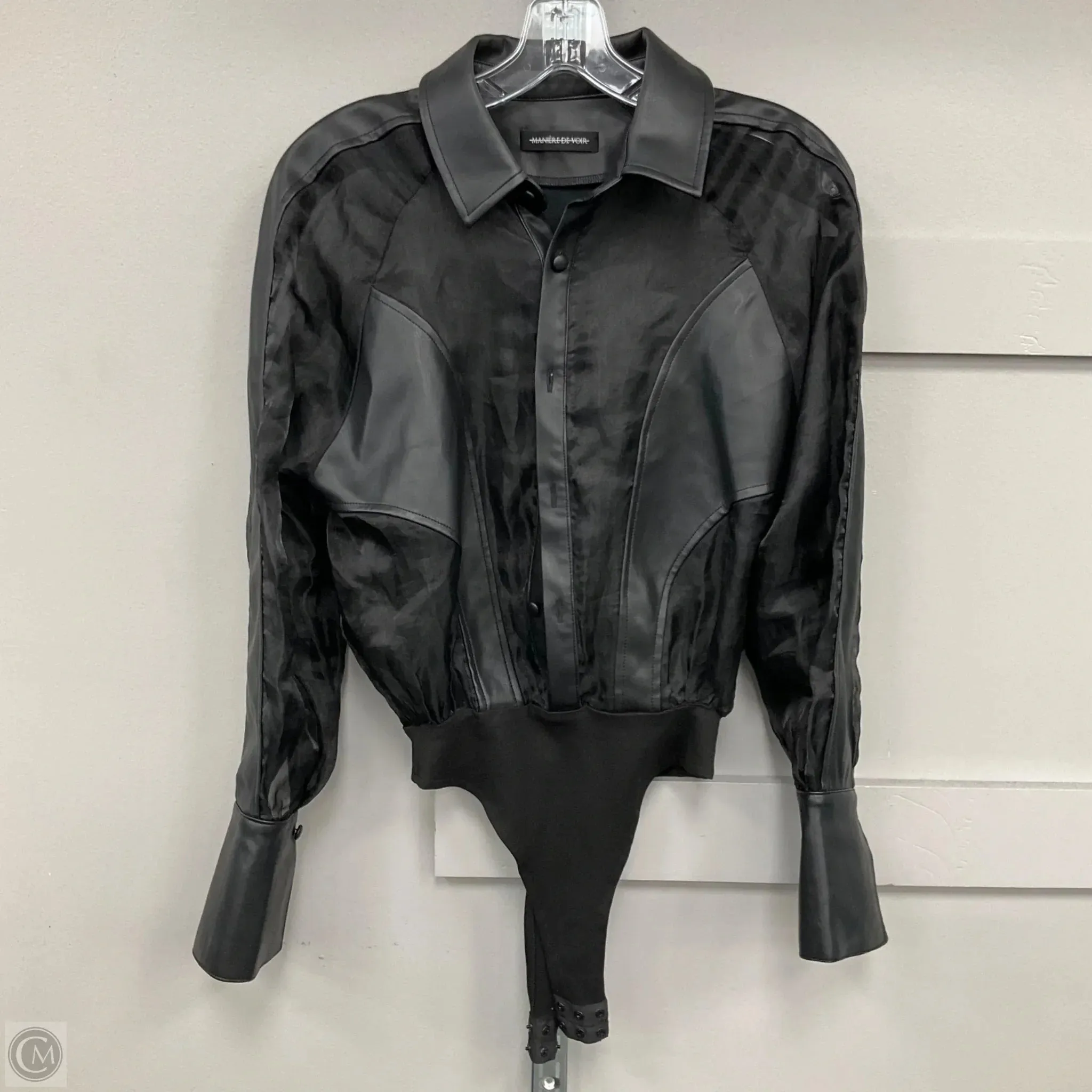 slim fit bodysuit Bodysuit By Maniere De Voir In Black, Size: 0