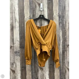 metallic bodysuit long sleeve bodysuit Bodysuit By Cme In Bronze, Size: S