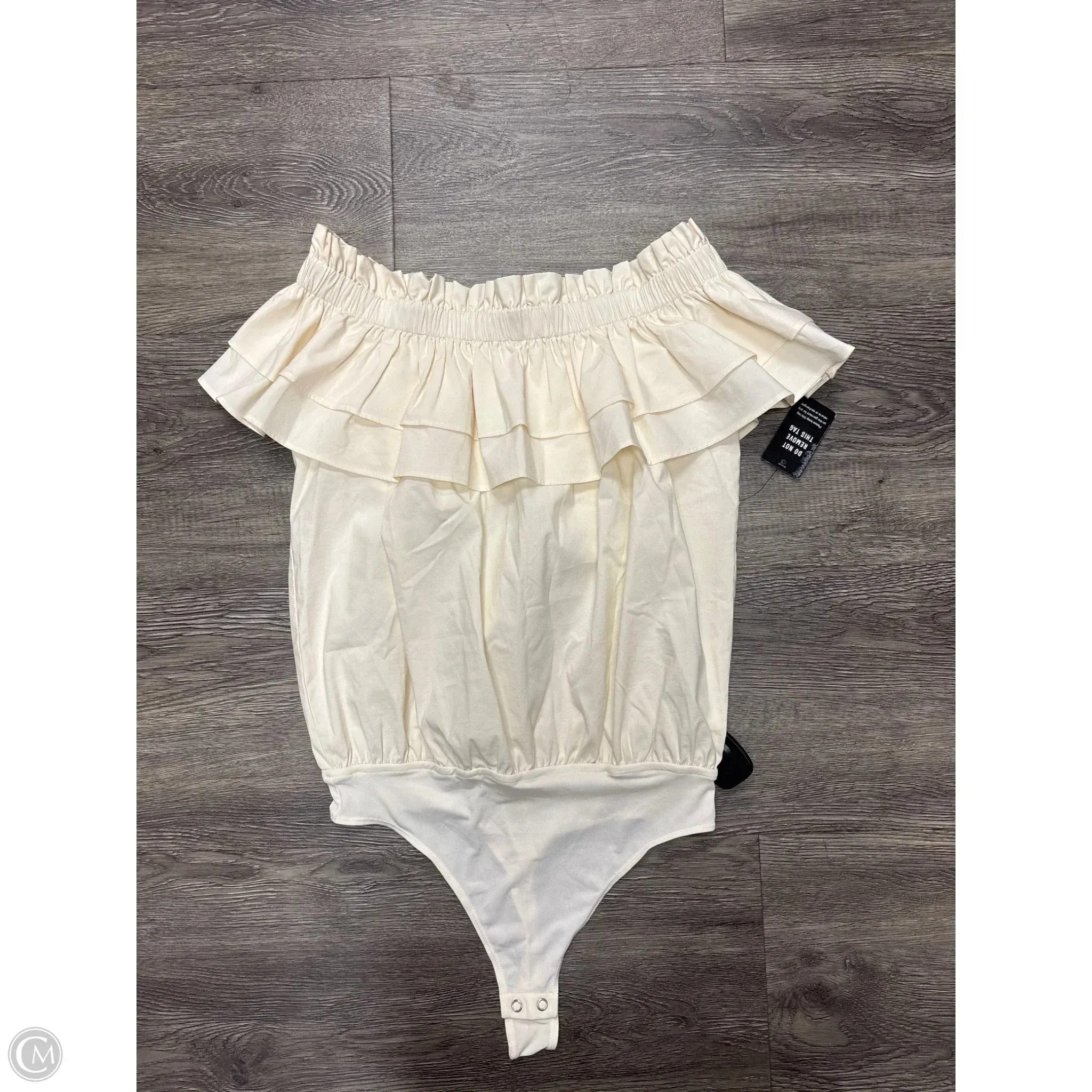 pink bodysuit button bodysuit Bodysuit By Express In Beige, Size: S
