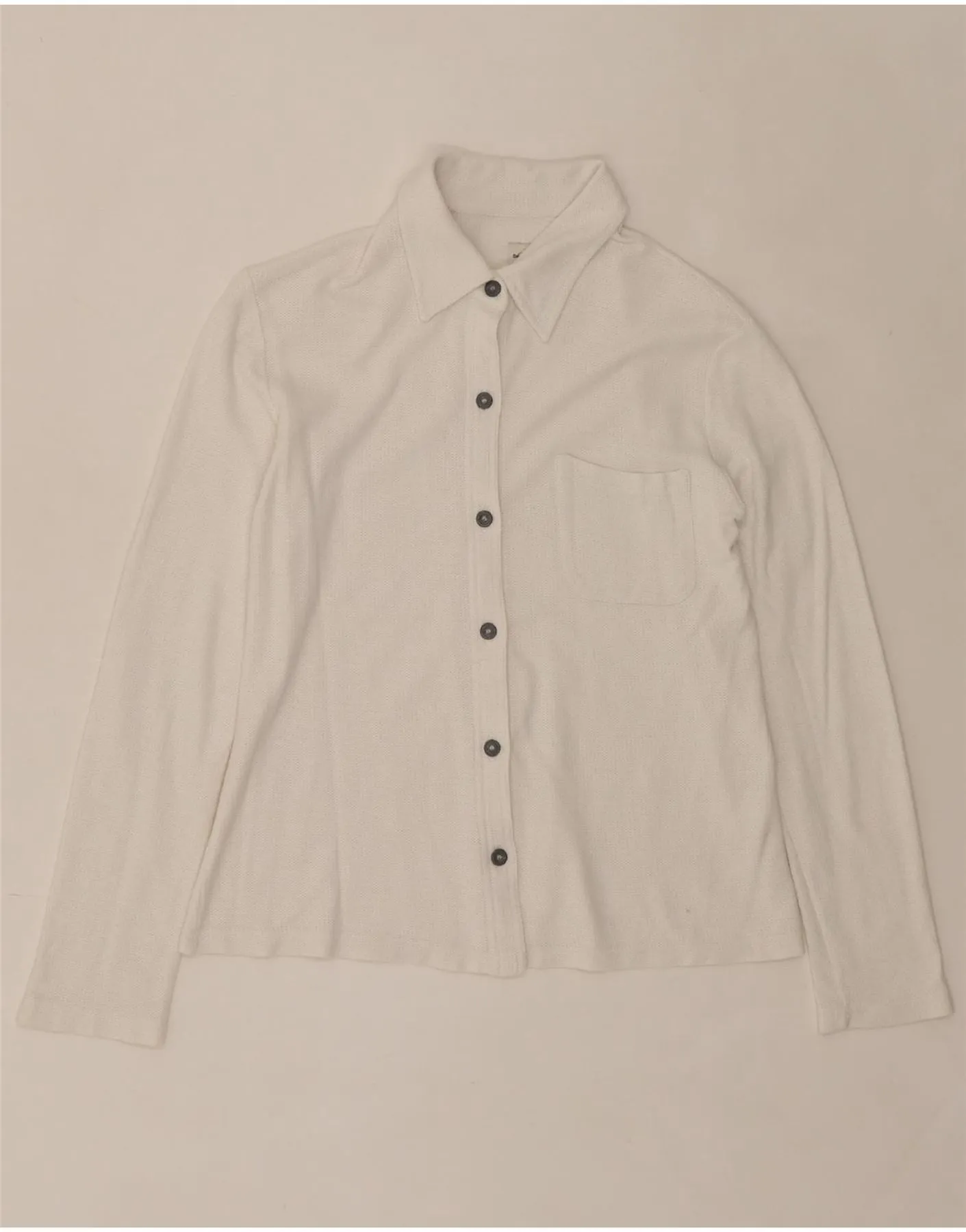 CALVIN KLEIN JEANS Womens Shirt UK 12 Medium White Round Collar Vibrant Colors