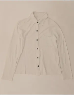 CALVIN KLEIN JEANS Womens Shirt UK 12 Medium White Round Collar Vibrant Colors