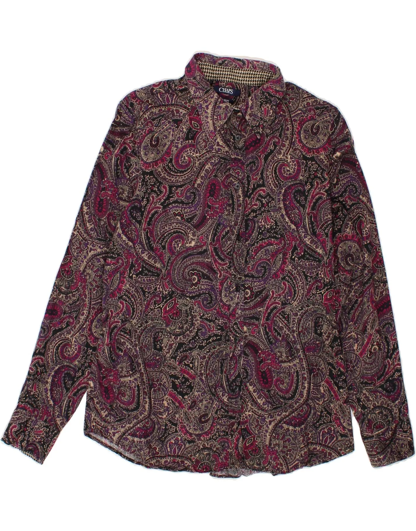 CHAPS Womens Shirt UK 16 Large Multicoloured Paisley Cotton Flexible Material