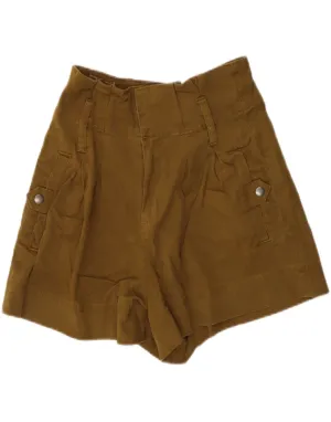 Microfiber Material TOPSHOP Womens Casual Shorts UK 8 Small W26  Brown Lyocell