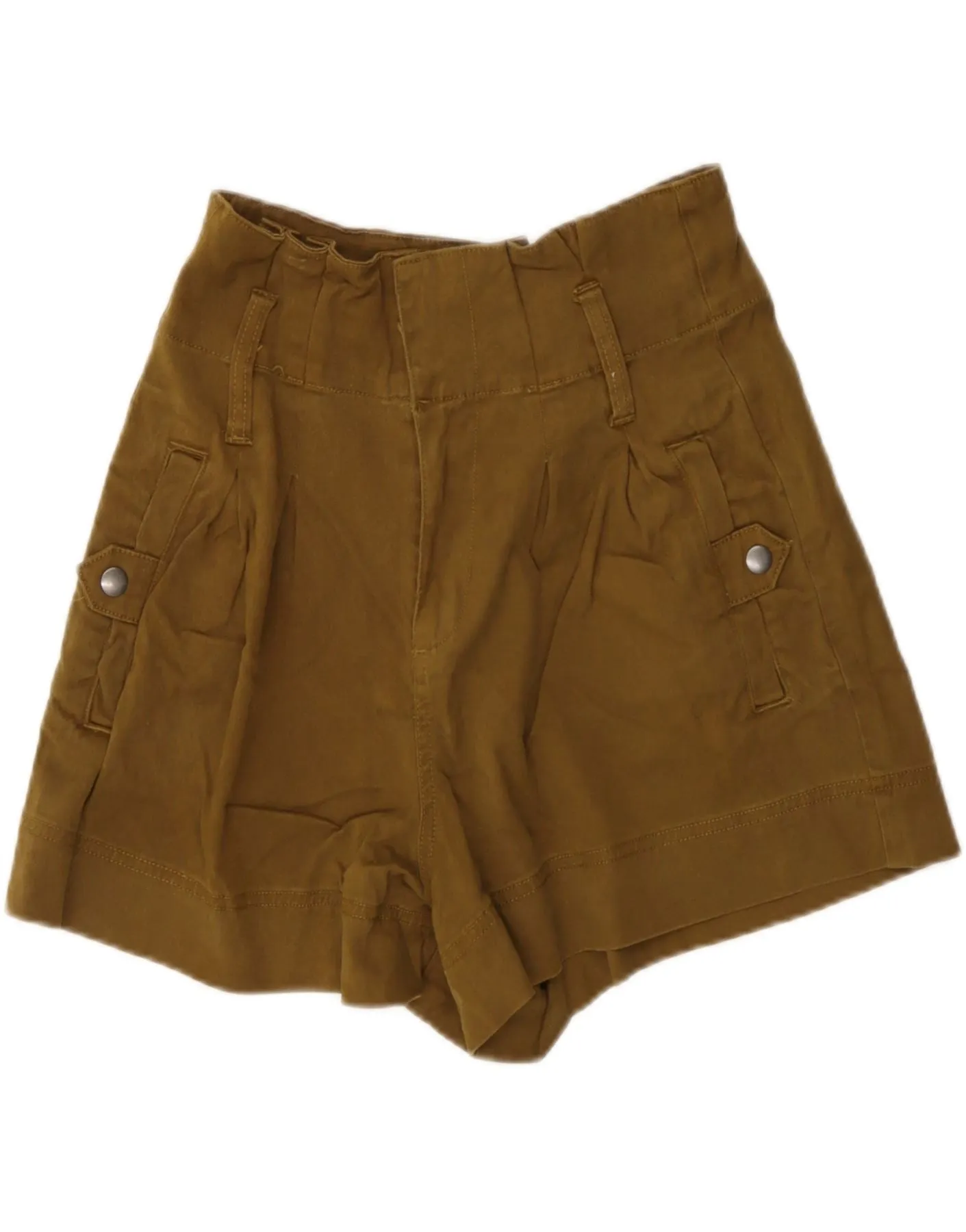 Microfiber Material TOPSHOP Womens Casual Shorts UK 8 Small W26  Brown Lyocell