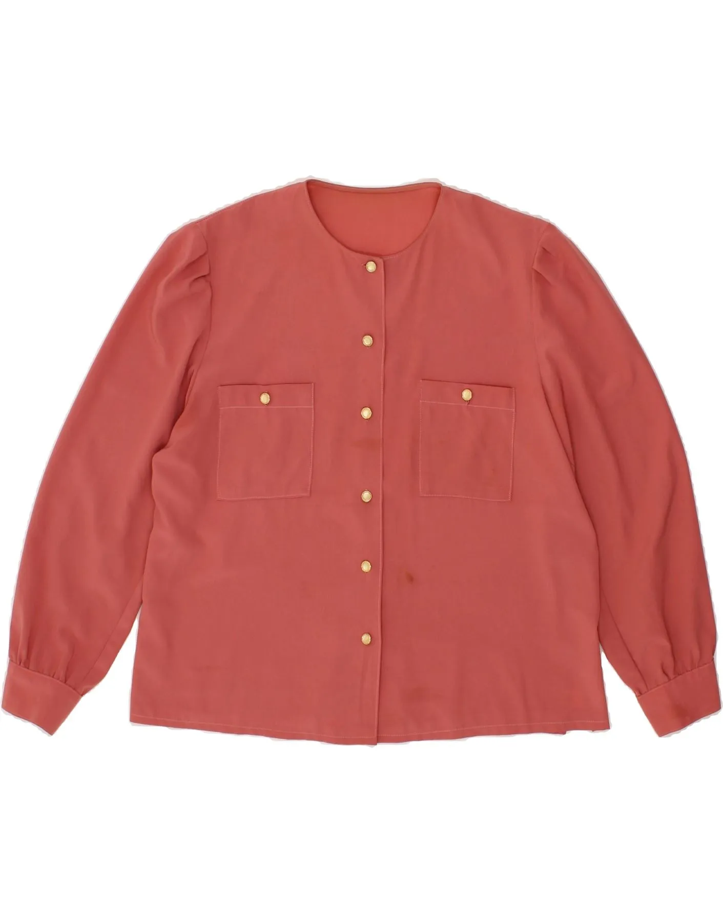 VINTAGE Womens Shirt Blouse UK 20 2XL Red Durable Stitching