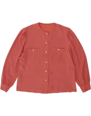 VINTAGE Womens Shirt Blouse UK 20 2XL Red Durable Stitching