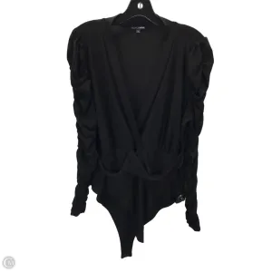 Bodysuit By Fashion Nova In Black, Size: 1x high fashion bodysuit deep plunge bodysuit