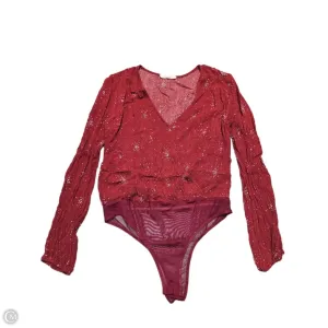 ladies bodysuit Bodysuit By Lush In Red, Size: S