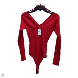 asymmetrical bodysuit Bodysuit By Windsor In Red, Size: L