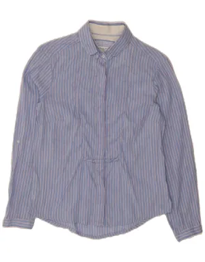MASSIMO DUTTI Womens Shirt EU 40 Medium Blue Striped Modern Style Cooling Core Technology