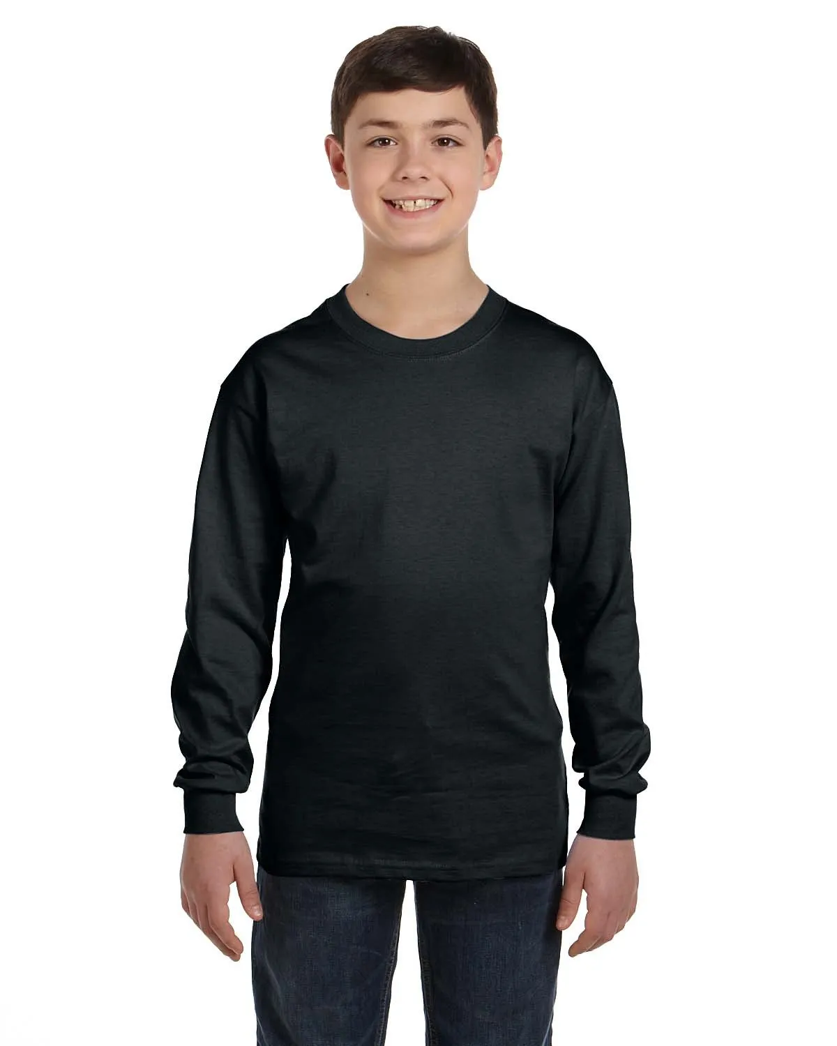 Cool Layer Wear Textured Surface Gildan G540B Youth Heavy Cotton Long-Sleeve T-Shirt