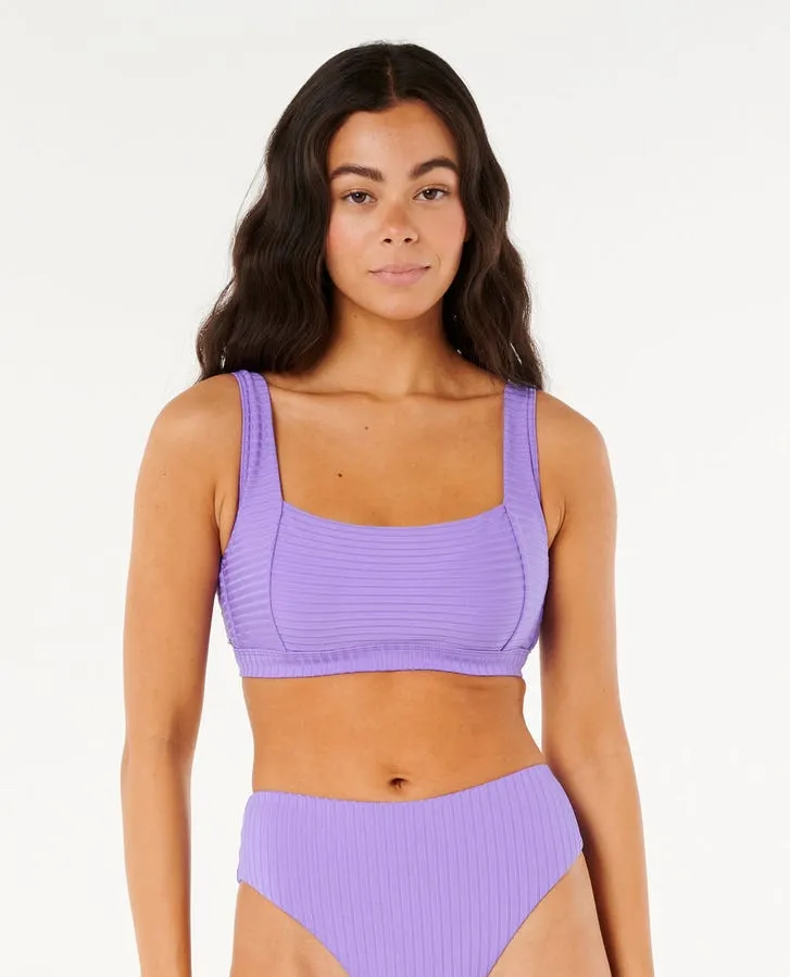 Matte Look Tropical-Vibes Rip Curl Premium Surf D-DD Crop Top-Purple