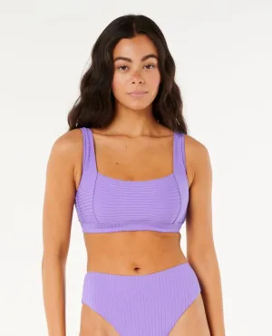 Matte Look Tropical-Vibes Rip Curl Premium Surf D-DD Crop Top-Purple
