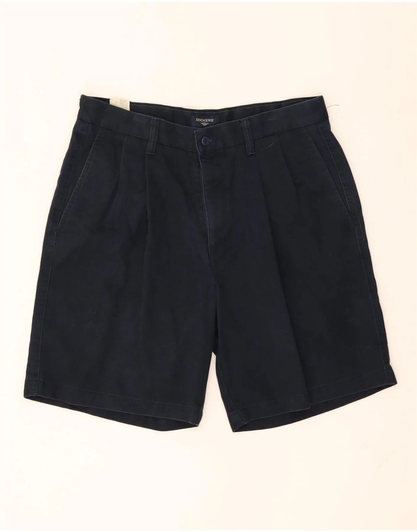 DOCKERS Mens Pegged Chino Shorts W32 Medium  Navy Blue Cotton Easy Motion