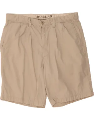 Odor Control Technology DOCKERS Mens Pegged Chino Shorts W38 XL Beige Cotton