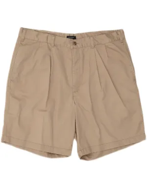 DOCKERS Mens Pegged Chino Shorts W38 XL Beige Cotton Sport Comfort Odor Control Treatment