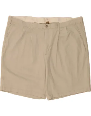 DOCKERS Mens Pegged Chino Shorts W50 4XL Beige Cotton Versatile Look Quick design