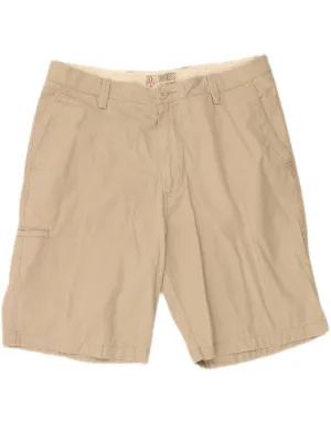 DOCKERS Mens Relaxed Fit Cargo Shorts W38 XL Beige Cotton Light Stretch Design Breathable mesh lining