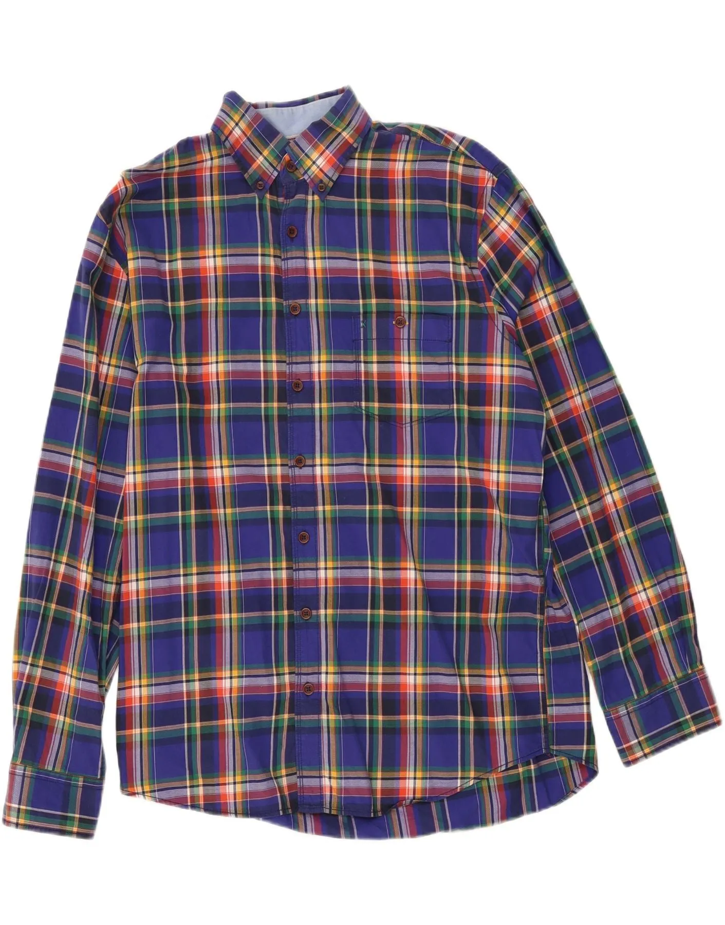 Minimalist fashion All-day Comfort VINTAGE Mens Shirt Size 41/42 Large Blue Check Cotton