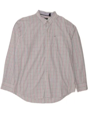 IZOD Mens Shirt 2XL Blue Check Cotton Polka Dot Gift Idea