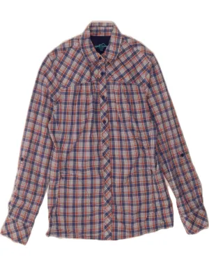 EDDIE BAUER Womens Shirt UK 14 Medium Multicoloured Check Polyester Iconic look