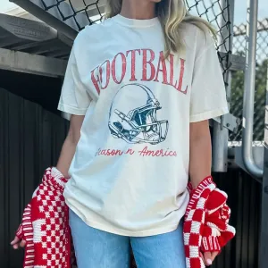 Football in America Tee Eco Safe Processing Easy Layering