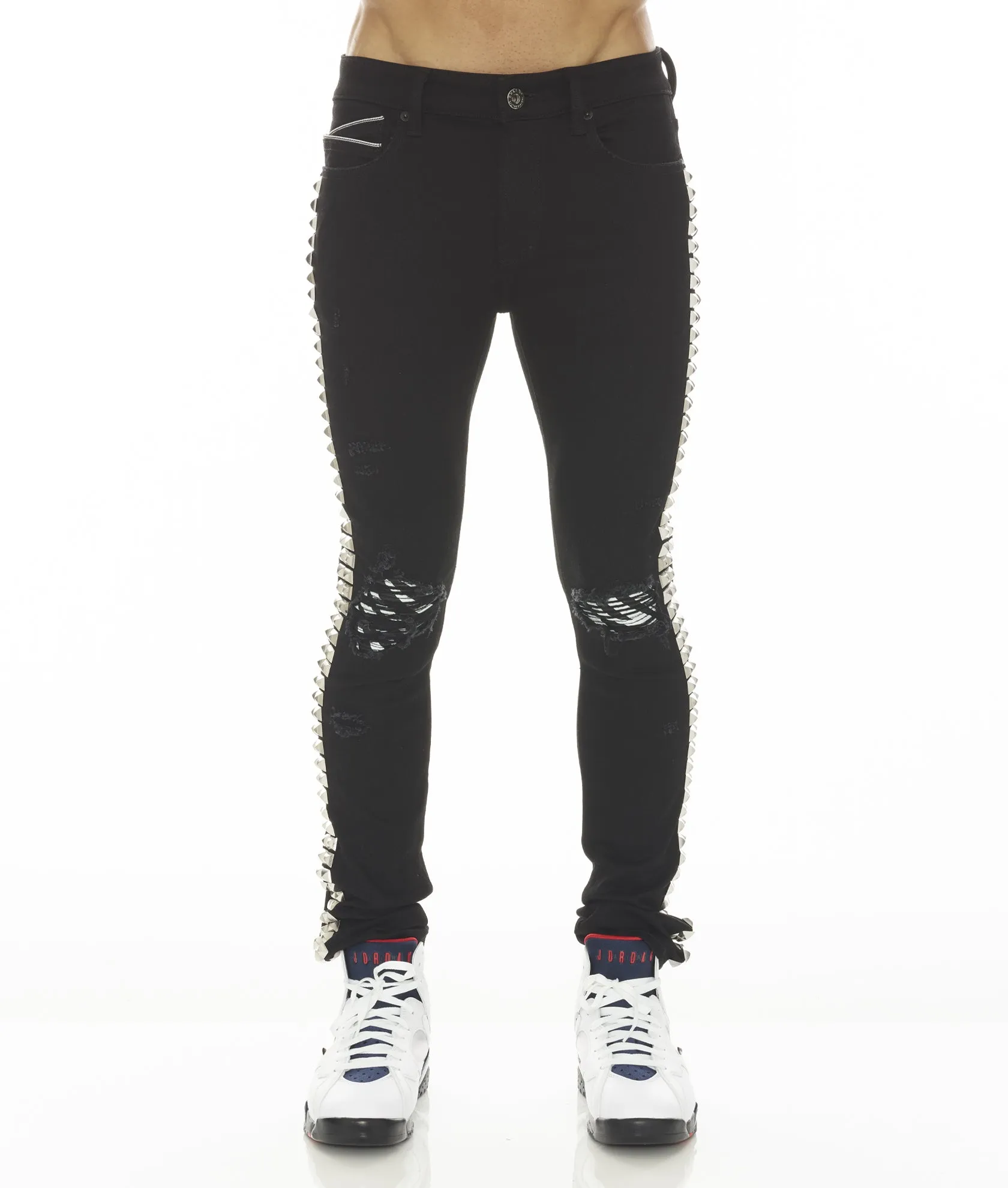 PUNK SUPER SKINNY IN STUDD Athlete Fit Modern Autumn Days Morning Stroll Sustainable Classic