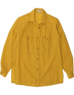 DIANA BENTALLS Womens Shirt Blouse UK 16 Large Yellow Lounge Comfort Youthful Appeal