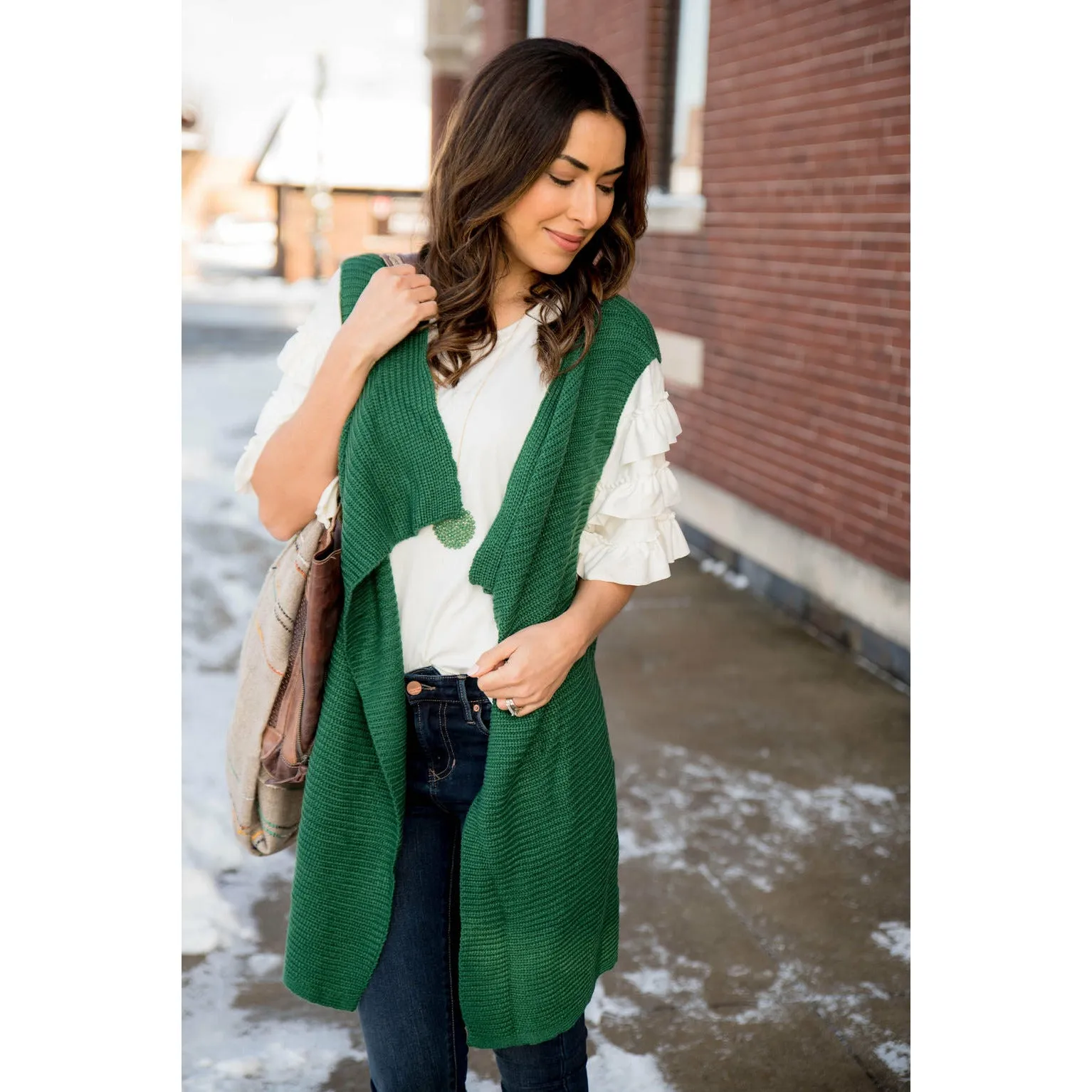 Sweater Kimono Vest handy