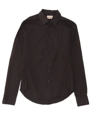 ZARA Mens Slim Fit Shirt Large Black Cotton Winter Collection City Exploration