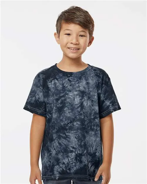WrinkleResistant Timeless casual wear Dyenomite 20BCR Youth Crystal Tie-Dyed T-Shirt