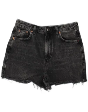 Outerwear Companion Striped style TOPSHOP Womens Mom High Waist Denim Shorts UK 12 Medium W30  Grey