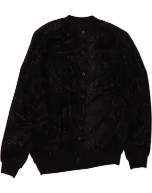 Sports Ready High Street Fashion VINTAGE Womens Shirt Blouse UK 20 2XL Black Floral Polyester