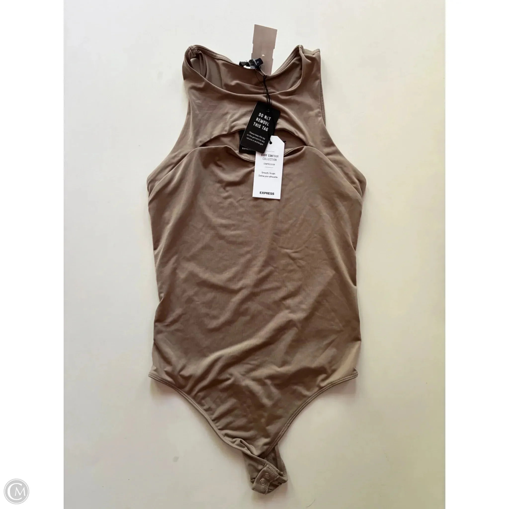 Bodysuit By Express In Taupe, Size: Xs petite bodysuit