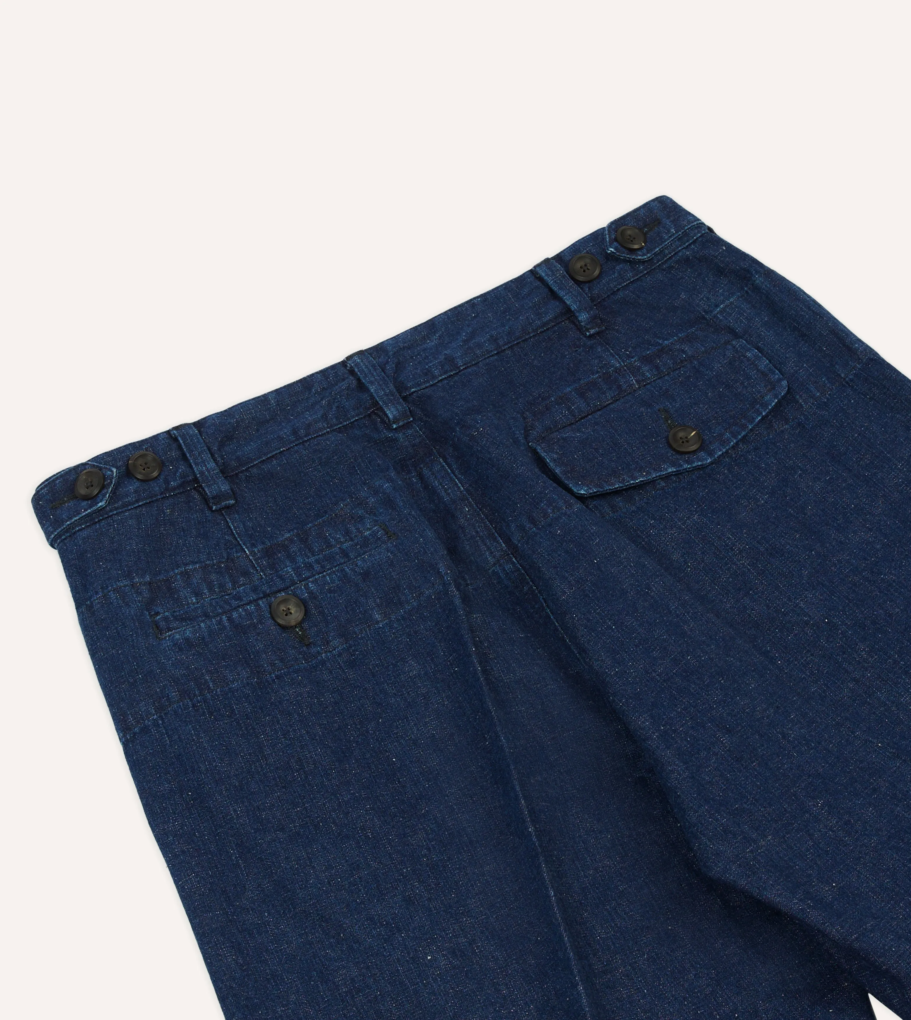Indigo Cotton-Linen Games Trousers Layering Comfort