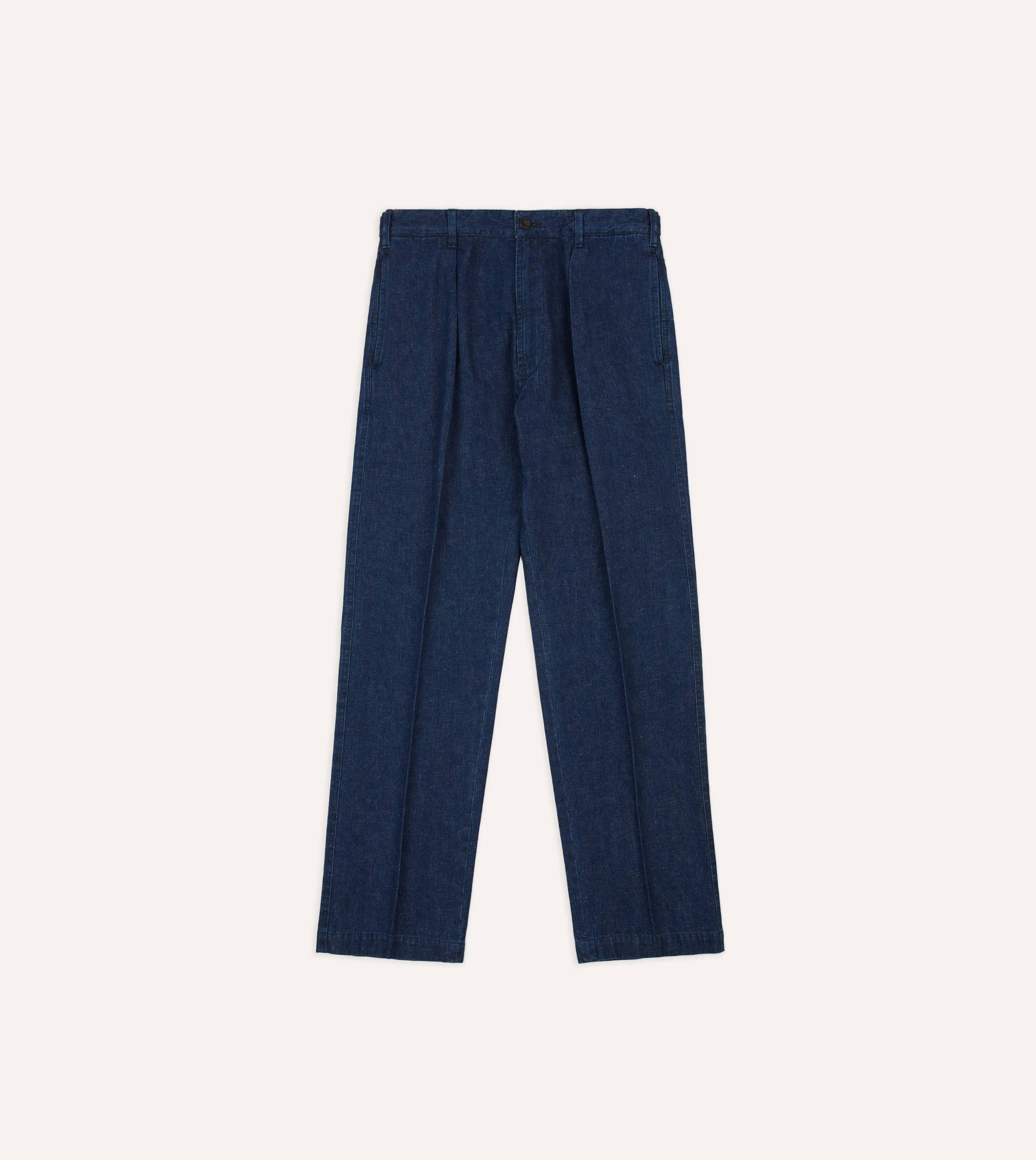 Indigo Cotton-Linen Games Trousers Smart and Tailored Trendy Comfort
