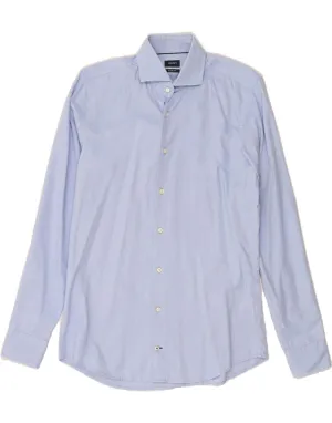 JOOP Mens Slim Fit Shirt Size 37 14 1/2 Small Blue Resort Wear