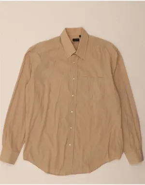 VALENTINO Mens Shirt Size 43 Large Beige Summer Outfit