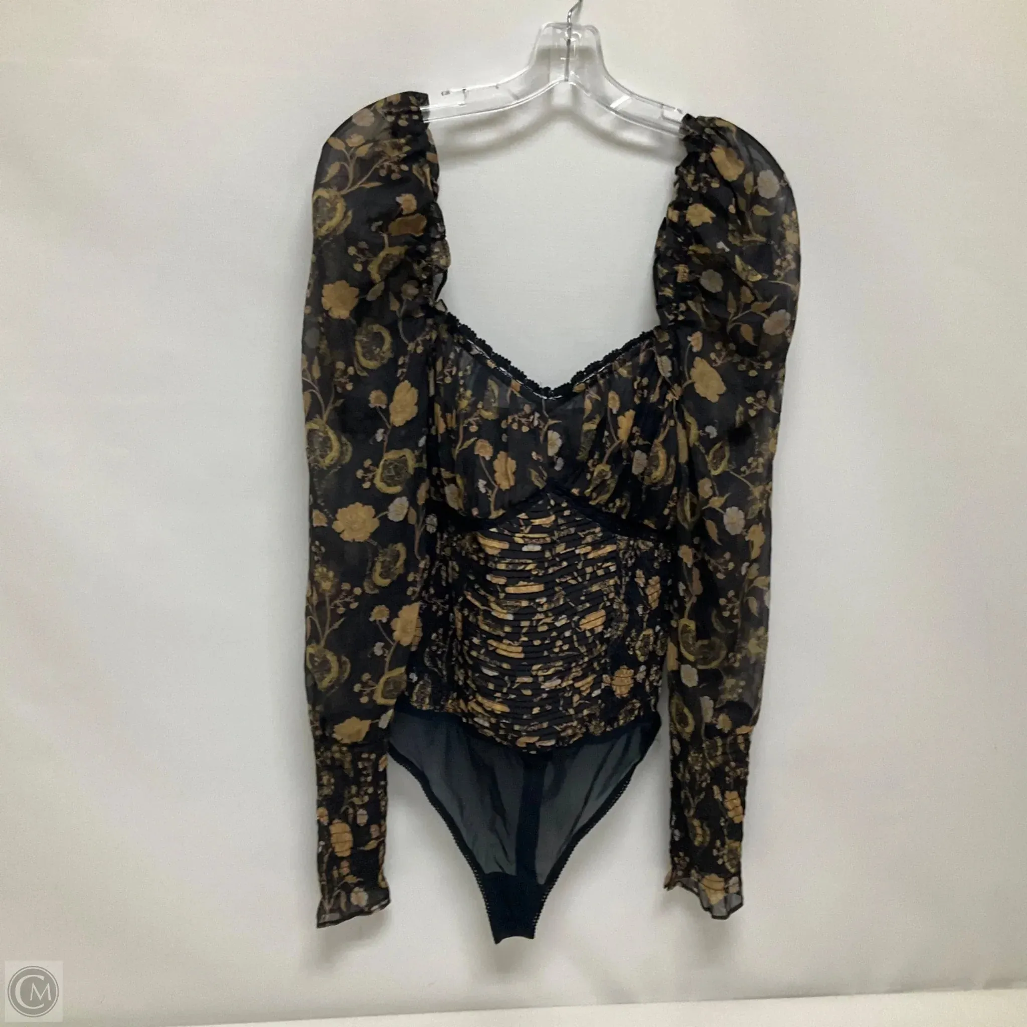 layered bodysuit fashion bodysuit Bodysuit By Free People In Floral Print, Size: L