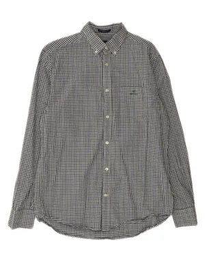 Traveler??s Choice Distressed finish GANT Mens Regular Fit Shirt Size 39/40 15 3/4 Medium Green Gingham Cotton