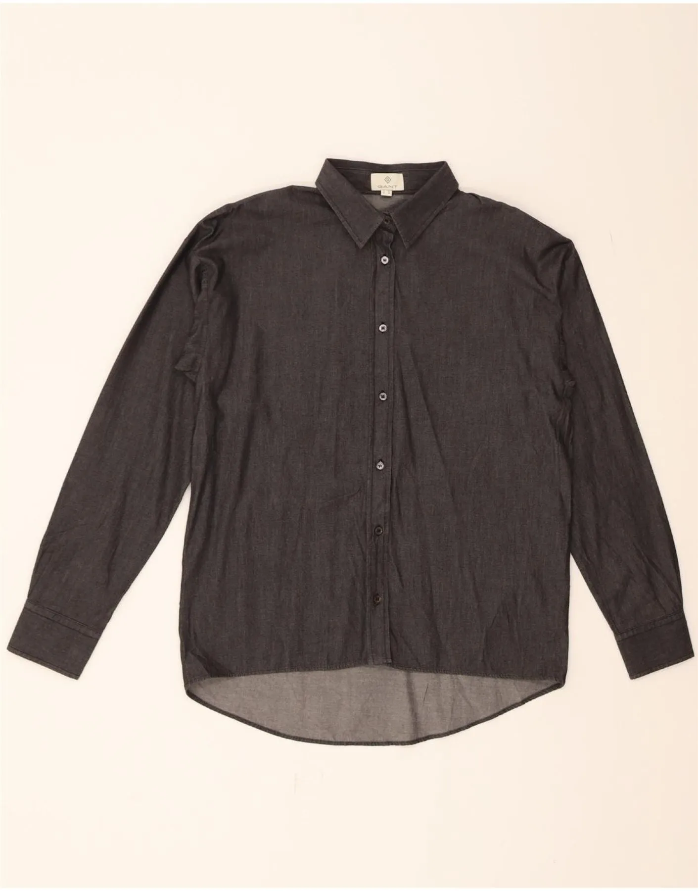 Brushed Inner Lining Abrasion Resistant Edging GANT Womens Shirt UK 12 Medium Grey Cotton