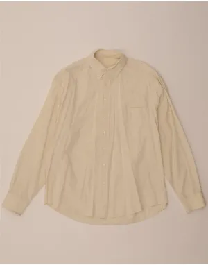 YORN Mens Shirt Size 41 Large Off White Cotton Active Wear Versatile Look