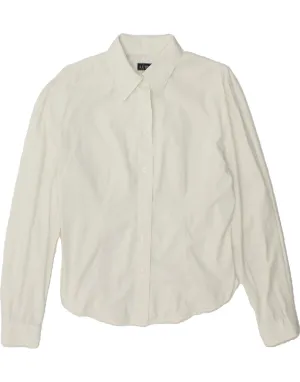ARMANI JEANS Womens Shirt UK 14 Large White Cotton High-End Fashion