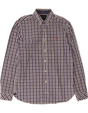 Soft Touch Fabric JOULES Mens Shirt Medium Blue Gingham Cotton