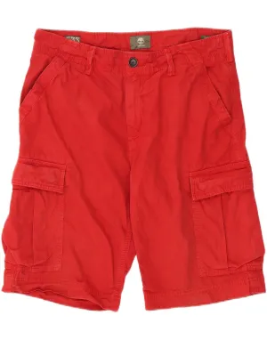Everyday Outfit tailored look TIMBERLAND Womens Cargo Shorts W33 Medium Red Cotton