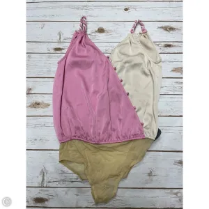 Bodysuit By Entro In Pink & Tan, Size: S long sleeve bodysuit luxury bodysuit