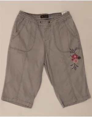 Travel-friendly Versatile Outfit LEE Womens Petites Relaxed Fit Bermuda Shorts US 4 Small W28  Grey Cotton